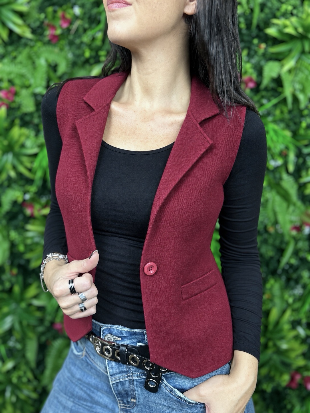 Gilet in maglia Petit Burgundy