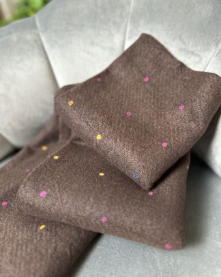 Sciarpone Pois Multicolor marrone