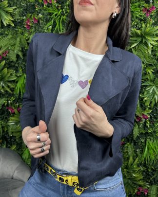 Giacchino Gessica zip blue