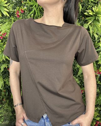 T-Shirt Imperfect marrone