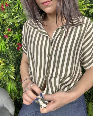 Camicia Strype verde