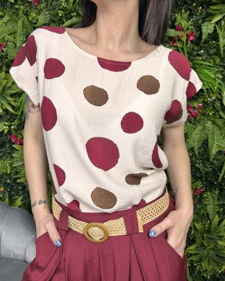 Blusa Pois ciliegia