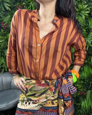 Camicia Summer Ruggine/Bordò