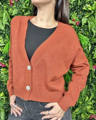 Cardigan Softy Mattone