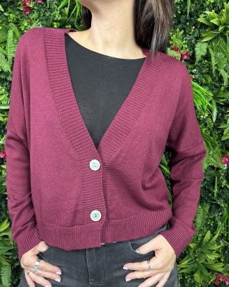 Cardigan Softy Borgogna