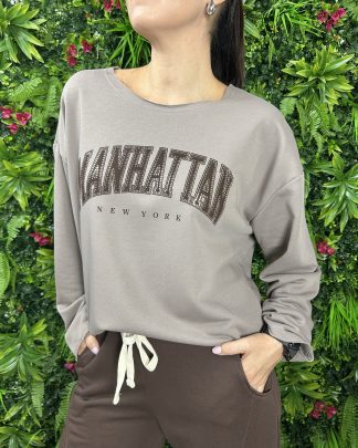 Felpa Manhattan fango