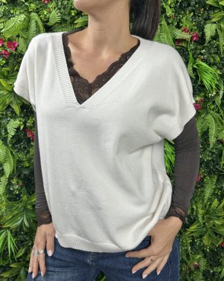Gilet Violet panna