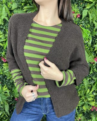 Cardigan Maya Marrone